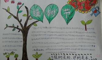 小学生简单手抄报植树节的手抄报大全简单的简笔画画植树节手抄报