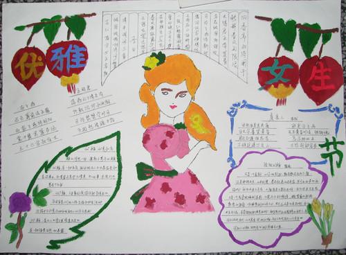 2010学年第二学期优雅女生节手抄报制作情况