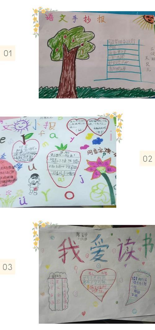 小小画笔大大能量桥航路小学二年级六班暑期作业之手抄报篇