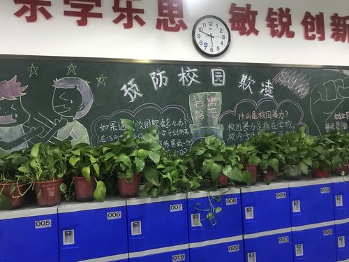 提高安全意识预防校园欺凌秦都中学预防校园欺凌手抄报及黑板