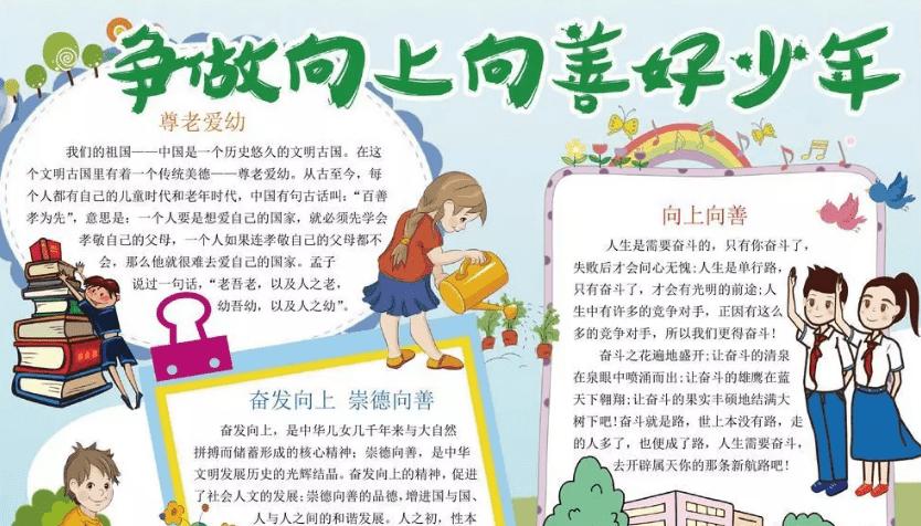 小学生争当新时代少年手抄报模板及图片做新时代好少年手抄报图片