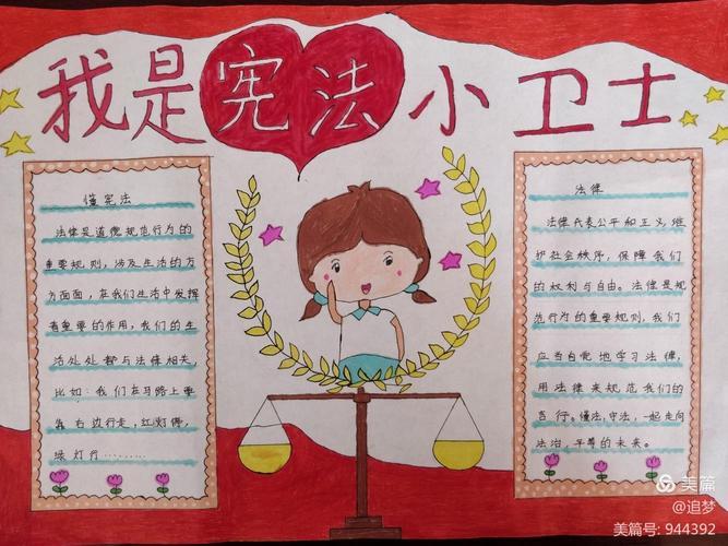 宪法在我心中手抄报图片大全小学生小学生宪法手抄报怎么画好看宪法手