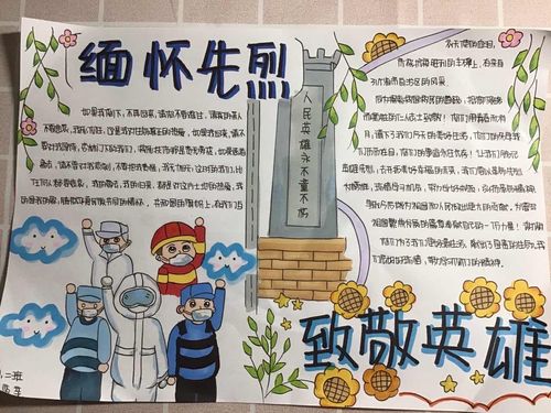 为此同学们为前线抗疫人员制作了精美的手抄报