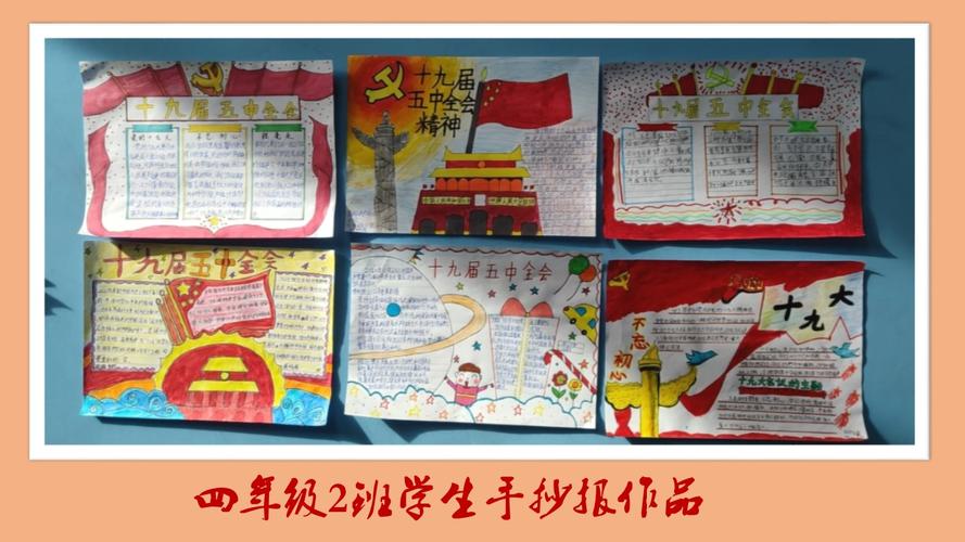 学校学习十九届五中全会精神 争做新时代好少年学生手抄报作品展