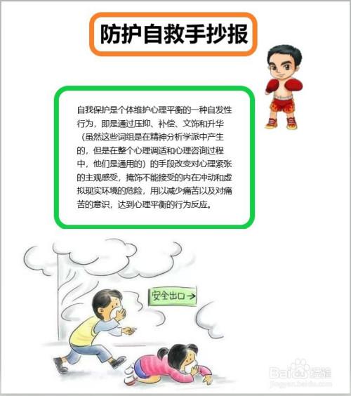 防护自救手抄报