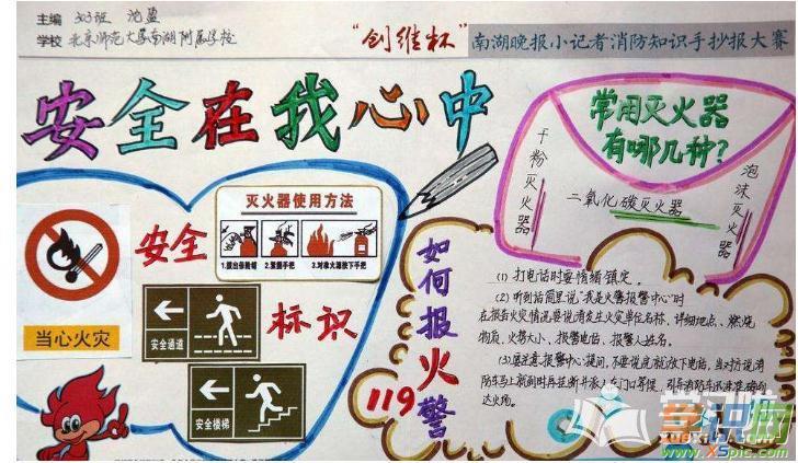 简单好看的小学生安全手抄报