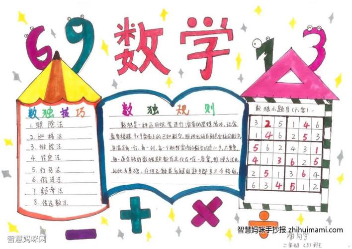 小学三年级下册数学游戏数独手抄报绘画