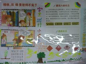 小学一年级举行 安全知识 手抄报比赛