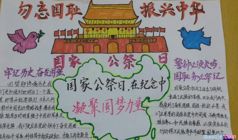 纪念国家公祭日手抄报资料