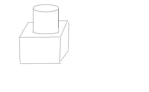 长方体正方体圆柱体的简笔画