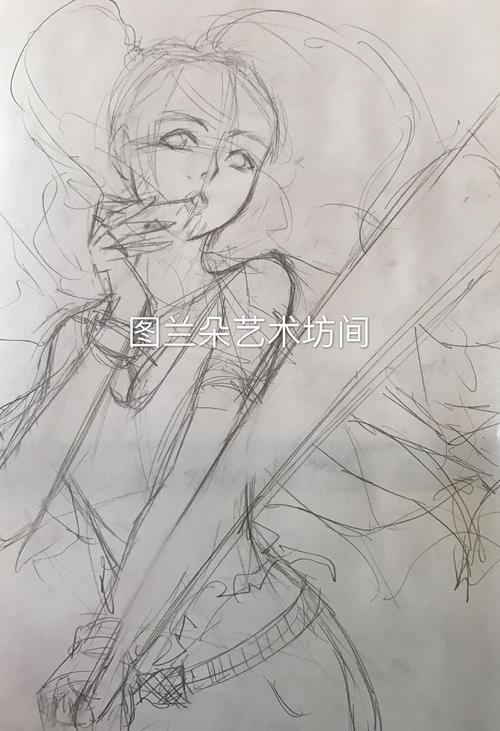 小丑女简笔画素描