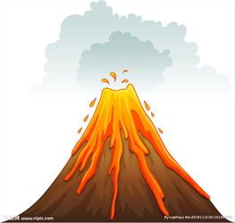 火山爆发图片儿童画图片关于大自然的简笔画火山的画法火山喷发图片简