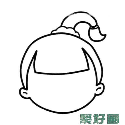 小女孩头部轮廓简笔画图片大全怎么画简笔画教程