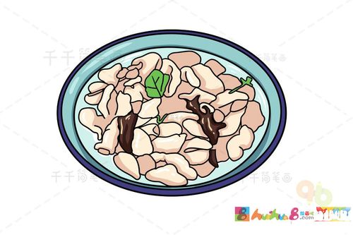 福建美食福鼎肉片简笔画