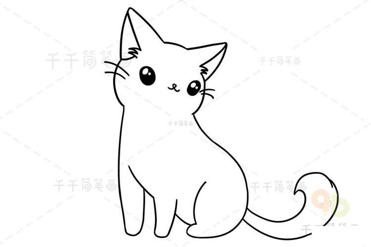 小猫简笔画 可爱简单