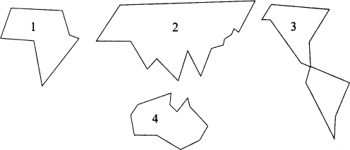 下列的四幅大陆轮廓简笔画图按数字的顺序它们分别表示的大陆名称是