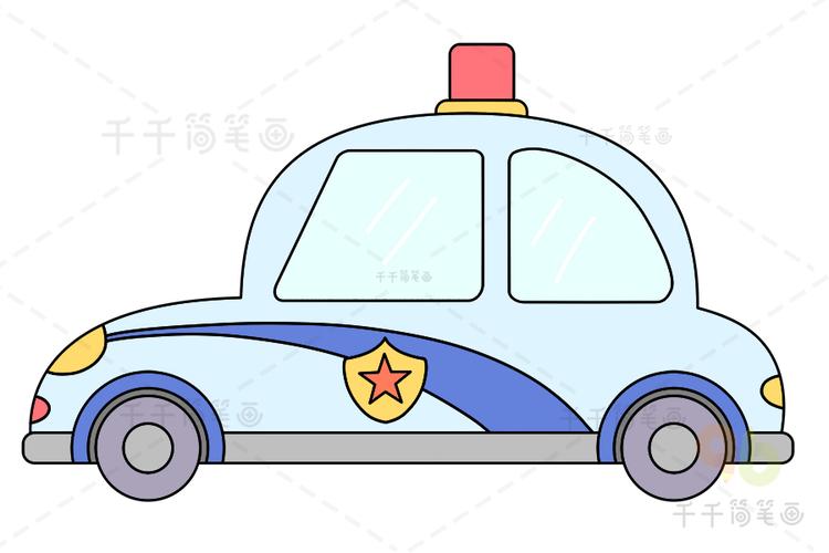 警车简笔画图片画法