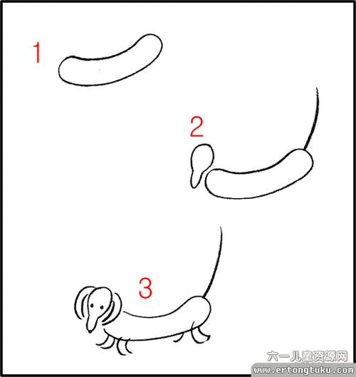 狗狗简笔画教程轻松学会画汪汪