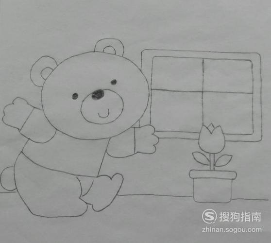 如何画小熊的房间的简笔画