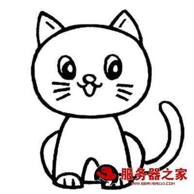 猫的简笔画要有颜色