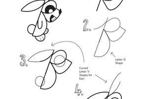 用字母r画一只小兔子简笔画