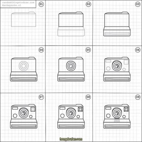超级简单画照相机-红豆饭小学生简笔画大全