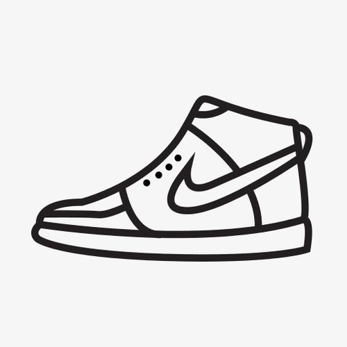 nike鞋子简笔画