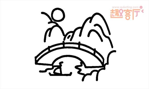 儿童画山水风景画图片 简笔画图片大全山水类