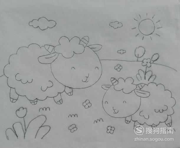 如何画草地上的小羊的简笔画你需要学习了