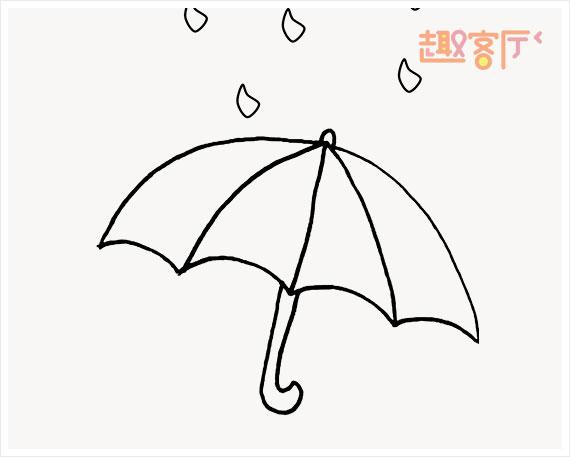 简笔画图片雨伞.