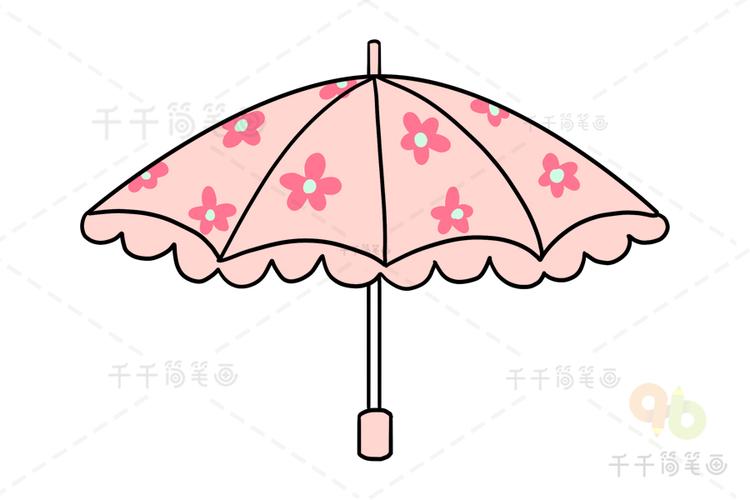 雨伞简笔画亲子绘画