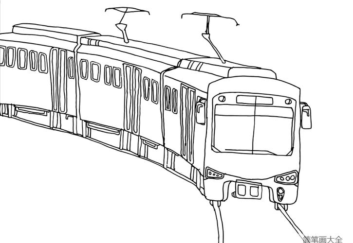 城市轨道列车交通工具简笔画简笔画大全