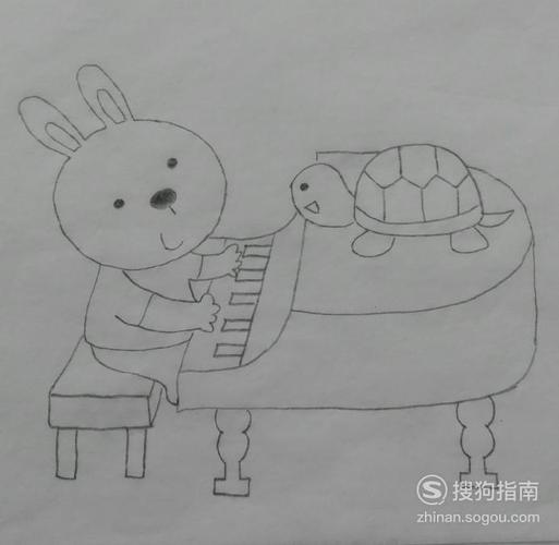 如何画弹钢琴的小兔子的简笔画优质首发