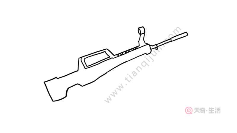 m416突击步枪简笔画