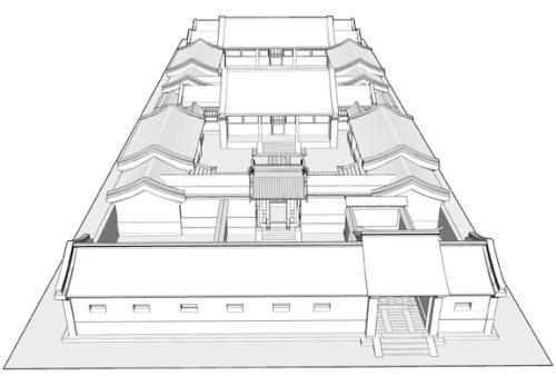 北京四合院平面图简笔画