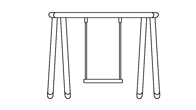 荡秋千简笔画步骤
