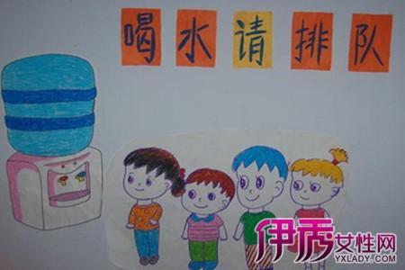 幼儿园小班喝水步骤简笔画