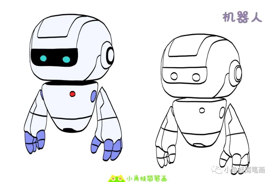 各种风格机器人简笔画 下图是模拟生物的机器猫 下图是机械迷城中的