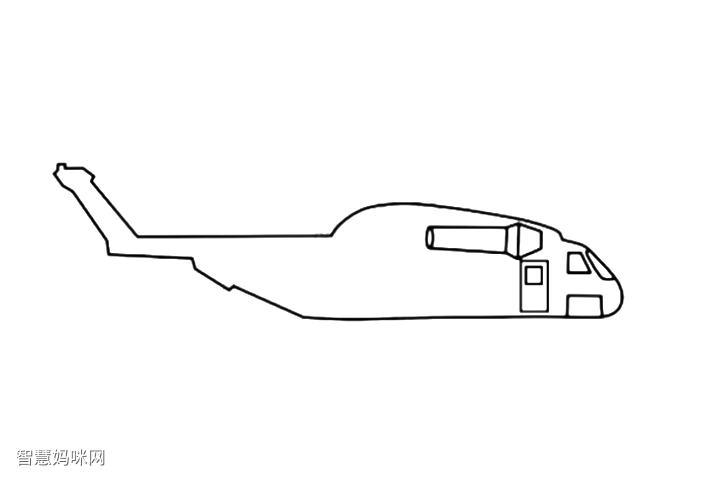 直升飞机怎么画-图1简笔画作品完成图