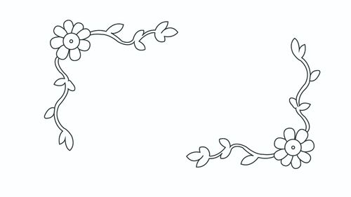 手抄报花边简笔画