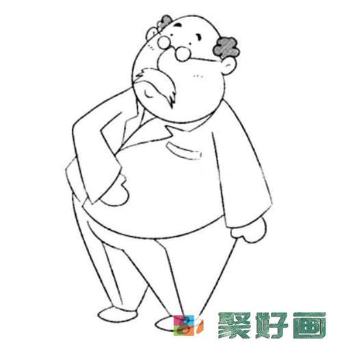 不同特征的爷爷简笔画图片怎么画简笔画教程