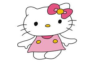 hello kitty-凯蒂猫简笔画kitty是日本著名卡通人物