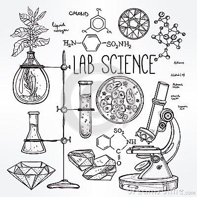 科学幻想实验室简笔画