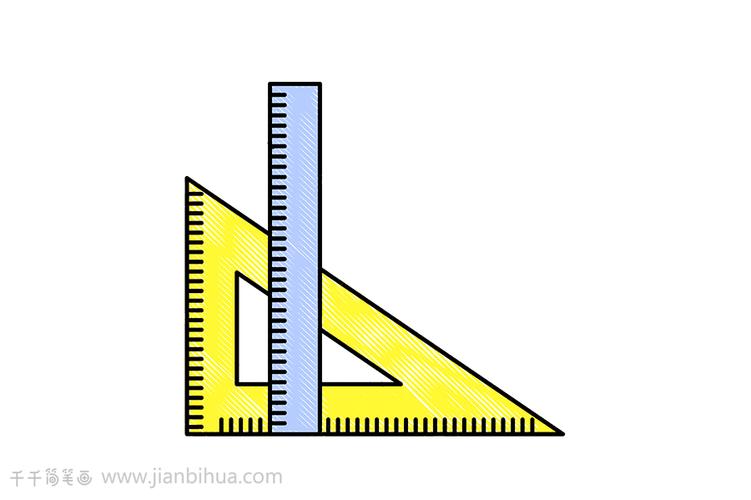 三角尺简笔画 儿童绘画