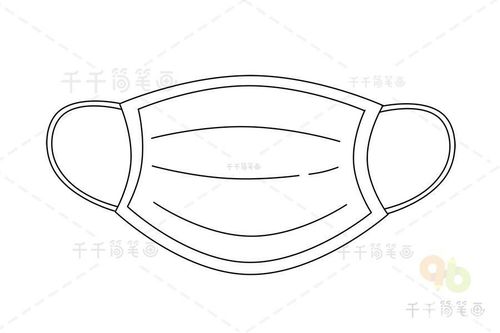 写美篇第四步最后涂上颜色一次性口罩简笔画就画好了