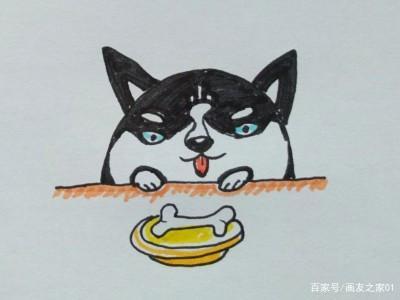 动物简笔画教程狗哈士奇和大猩猩