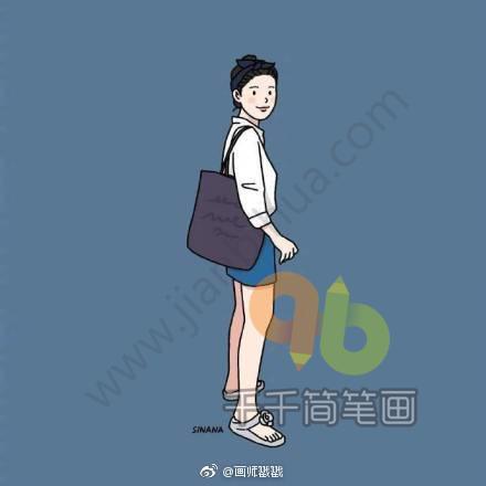 可爱小姑娘头像简笔画都是可爱的女孩子呀-千千简笔画