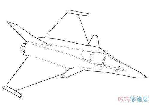 战斗飞机简笔画简单又漂亮