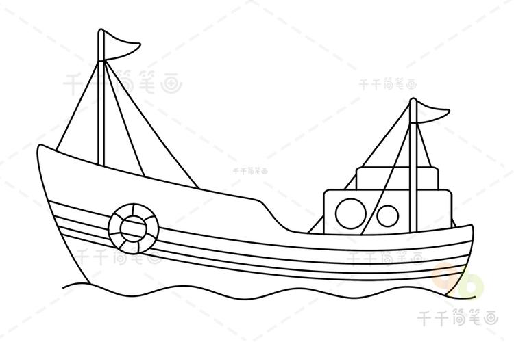 渔船简笔画简单