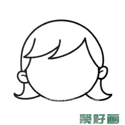 小女孩头部轮廓简笔画图片大全怎么画简笔画教程